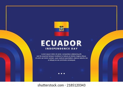 Ecuador Independence Day Design Background For International Moment