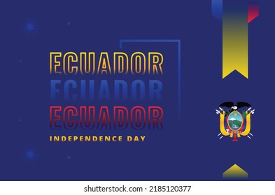 Ecuador Independence Day Design-Hintergrund für internationalen Moment