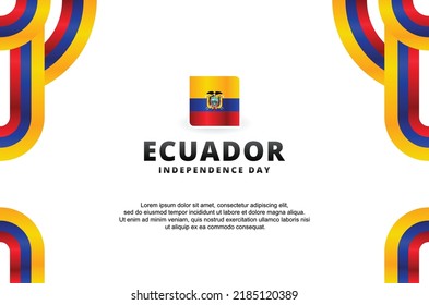 Ecuador Independence Day Design Background For International Moment