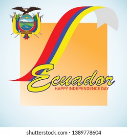 ecuador independence day logo design vector