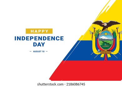 Ecuador Independence Day. Vector Illustration. The illustration is suitable for banners, flyers, stickers, cards, etc.