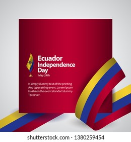 Ecuador Independence Day Vector Template Design Illustration