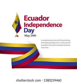 Ecuador Independence Day Vector Template Design Illustration