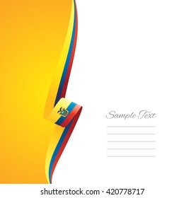 Ecuador left side brochure cover vector