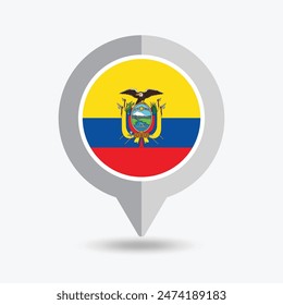 Ecuador Location Pin Icon Vector Illustration