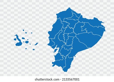 Ecuador Map blue Color on Backgound png