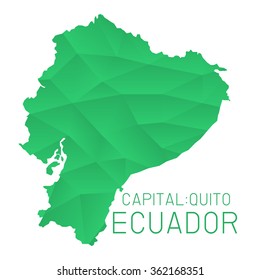Ecuador map geometric texture