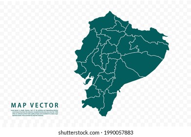 Ecuador map High Detailed on white background. Abstract design vector illustration eps 10