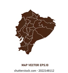 Ecuador map High Detailed on white background. Abstract design vector illustration eps 10