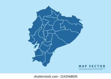Ecuador map High Detailed on blue sky background. Abstract design vector illustration eps 10