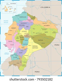 Ecuador Map - High Detailed Vector Illustration