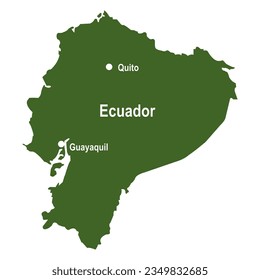 Ecuador map icon vector illustration symbol design