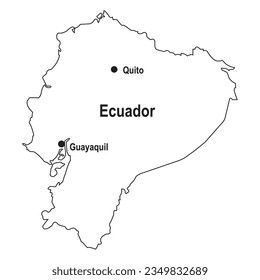 Ecuador map icon vector illustration symbol design
