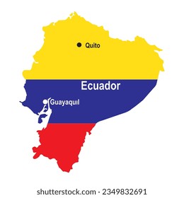 Ecuador map icon vector illustration symbol design