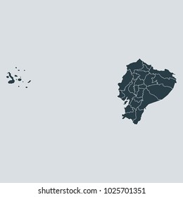 Ecuador map on white background vector, Ecuador Map Outline Shape Gray on White Vector Illustration,
High detailed Gray illustration Ecuador.