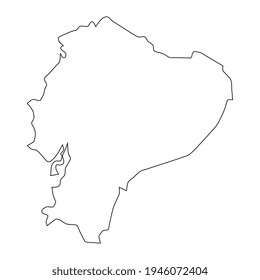 Mapa ecuatoriano de fondo blanco
