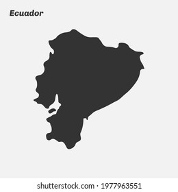 Ecuador map silhouette. Vector illustration.