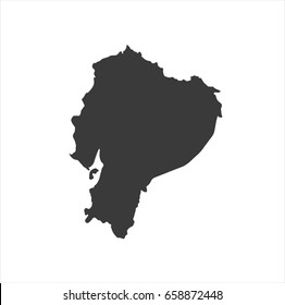 Ecuador Map Vector Ecuador Map Stock Vector (Royalty Free) 658872448 ...