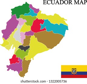 Ecuador map vector illustration, Map of Ecuador

