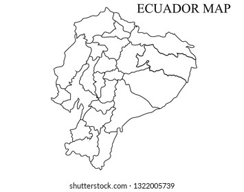 Ecuador Map Vector Illustration Map Ecuador Vector De Stock Libre De Regal As