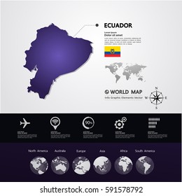 Ecuador Map vector illustration
