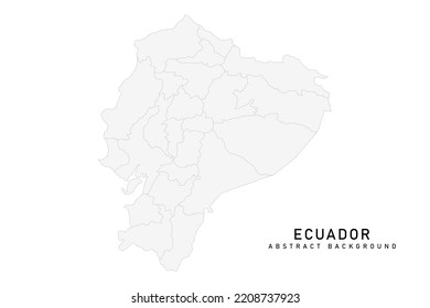 Ecuador Map - World Map International vector template with High detailed including grey color and grey line isolated on white background for design - Vector illustration eps 10