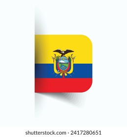 Bandera nacional de Ecuador, Día Nacional de Ecuador, EPS10. Icono de vector de bandera de Ecuador