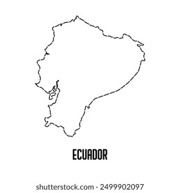 Ecuador-Übersichtskarte. Abstraktes Design, Vektorgrafik	