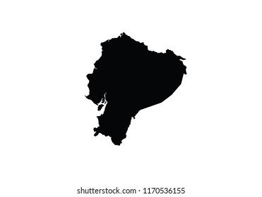 Ecuador outline map country shape