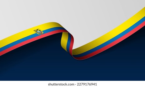 Ecuador ribbon flag background. Element of impact for the use you want to make of it.