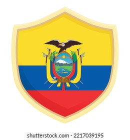 Ecuador shield icon cartoon vector. Travel culture. National freedom