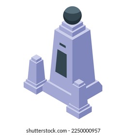 Ecuador statue icon isometric vector. America national. Tourism trip