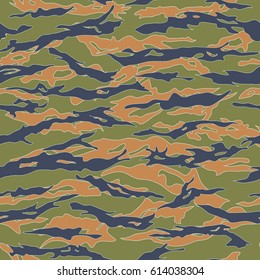 Ecuador Tiger stripe Camouflage seamless patterns. Vector Illustration.