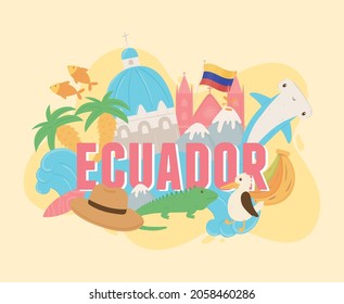 ecuador travel advertising banner style