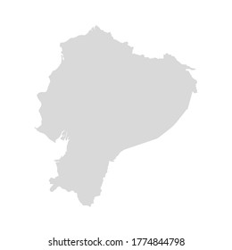 Ecuador vector map design illustration. Ecuador country silhouette