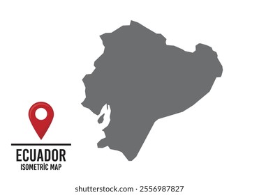 Ecuador vector map illustration, country map with markings. vector illustration.	
