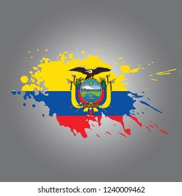 Ecuador Vector paint stain