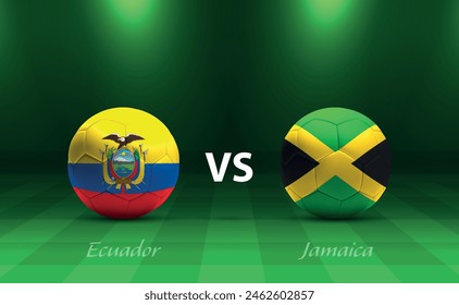 Ecuador vs Jamaica marcador de fútbol transmitido Plantilla América torneo 2024