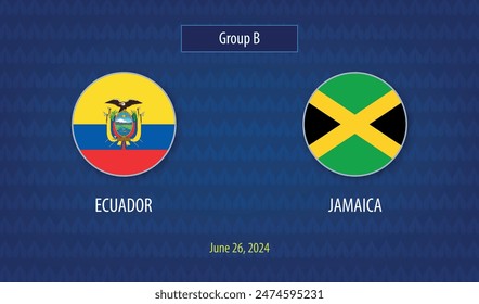 Ecuador vs Jamaica marcador de fútbol transmitido Plantilla América torneo 2024