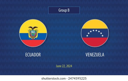 Ecuador vs Venezuela soccer scoreboard broadcast template America tournament 2024