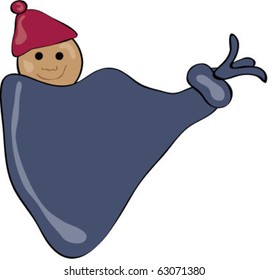 Ecuadorian baby in blanket sling