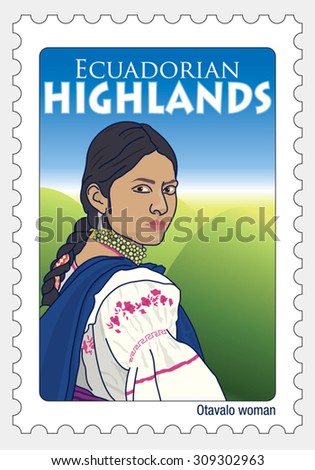 Ecuadorian highlands stamp