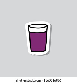 Ecuadorian traditional drink called Colada Morada sticker doodle icon