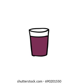 Ecuadorian traditional drink called Colada Morada doodle icon