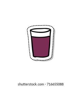 Ecuadorian traditional drink called Colada Morada doodle icon