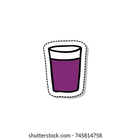 Ecuadorian traditional drink called Colada Morada doodle icon