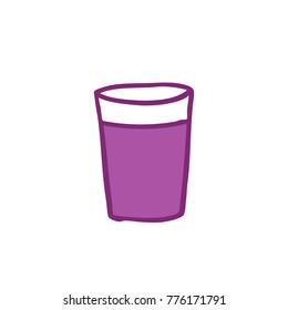 Ecuadorian traditional drink called Colada Morada doodle icon