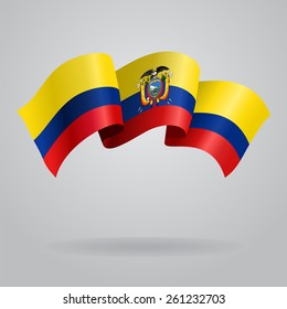 Ecuadorian waving Flag. Vector illustration Eps 8.