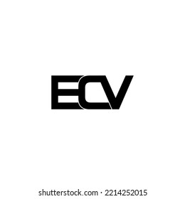 ecv letter original monogram logo design