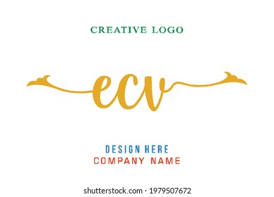 ECV lettering logo is simple, easy to understand and authoritative